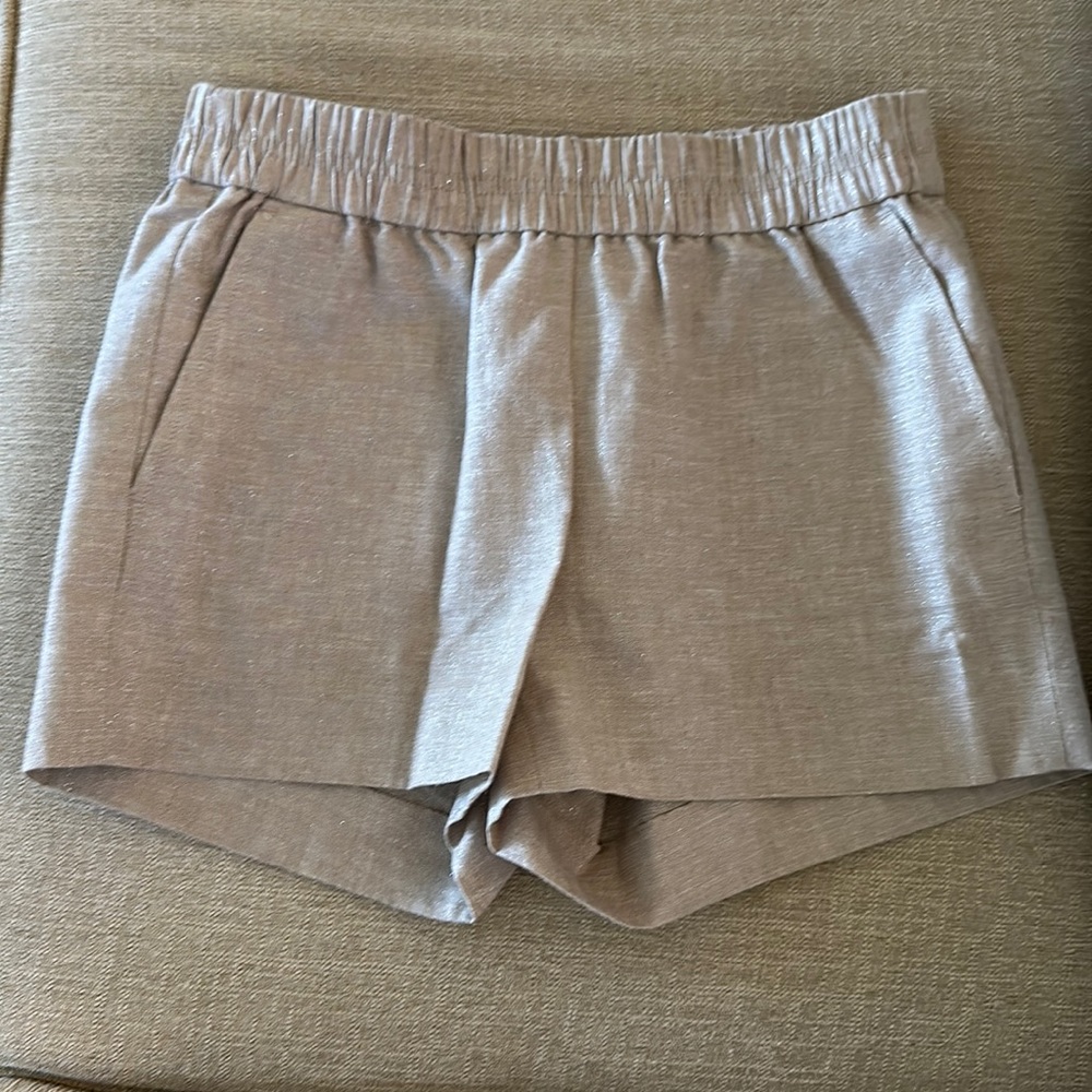 NWOT* J Crew scrunch waist shimmery khaki Shorts